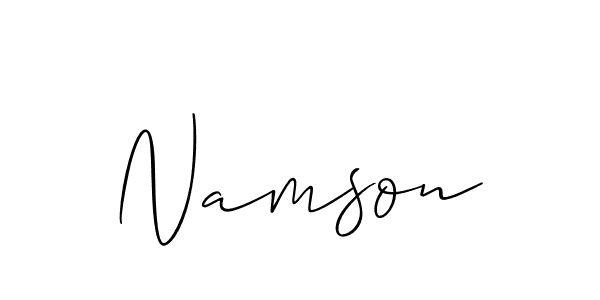 Best and Professional Signature Style for Namson. Allison_Script Best Signature Style Collection. Namson signature style 2 images and pictures png