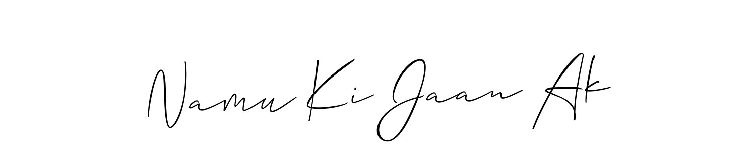 Once you've used our free online signature maker to create your best signature Allison_Script style, it's time to enjoy all of the benefits that Namu Ki Jaan Ak name signing documents. Namu Ki Jaan Ak signature style 2 images and pictures png