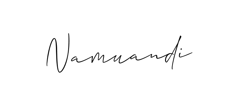 Also You can easily find your signature by using the search form. We will create Namuandi name handwritten signature images for you free of cost using Allison_Script sign style. Namuandi signature style 2 images and pictures png