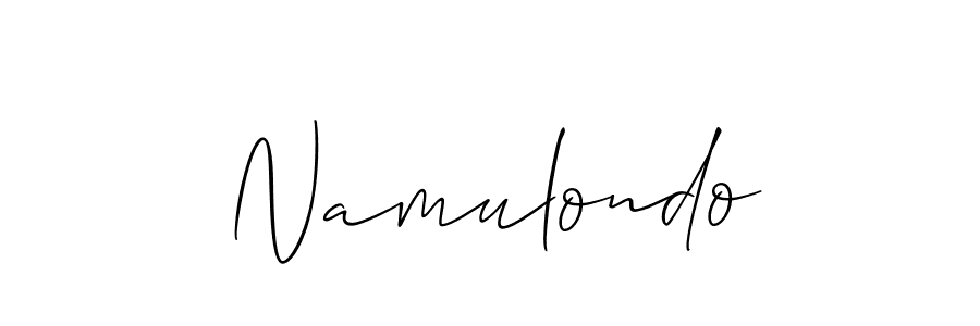 Also we have Namulondo name is the best signature style. Create professional handwritten signature collection using Allison_Script autograph style. Namulondo signature style 2 images and pictures png