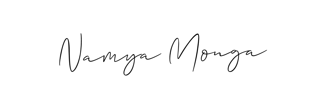 Best and Professional Signature Style for Namya Monga. Allison_Script Best Signature Style Collection. Namya Monga signature style 2 images and pictures png