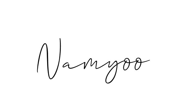 The best way (Allison_Script) to make a short signature is to pick only two or three words in your name. The name Namyoo include a total of six letters. For converting this name. Namyoo signature style 2 images and pictures png