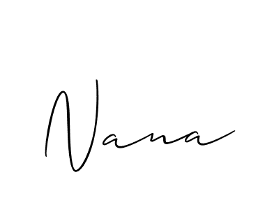 Make a beautiful signature design for name Nana. With this signature (Allison_Script) style, you can create a handwritten signature for free. Nana signature style 2 images and pictures png