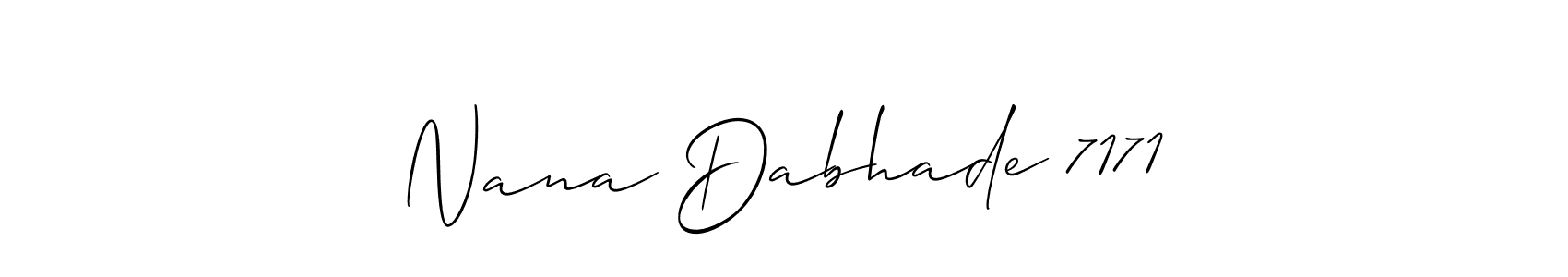 You should practise on your own different ways (Allison_Script) to write your name (Nana Dabhade 7171) in signature. don't let someone else do it for you. Nana Dabhade 7171 signature style 2 images and pictures png