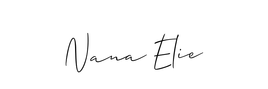 Create a beautiful signature design for name Nana Elie. With this signature (Allison_Script) fonts, you can make a handwritten signature for free. Nana Elie signature style 2 images and pictures png