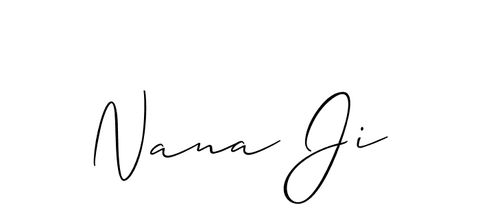 Create a beautiful signature design for name Nana Ji. With this signature (Allison_Script) fonts, you can make a handwritten signature for free. Nana Ji signature style 2 images and pictures png