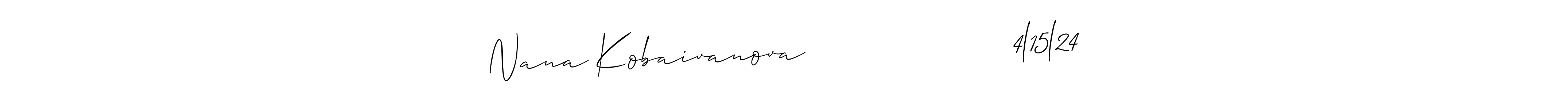 Make a beautiful signature design for name Nana Kobaivanova                    4l15l24. Use this online signature maker to create a handwritten signature for free. Nana Kobaivanova                    4l15l24 signature style 2 images and pictures png