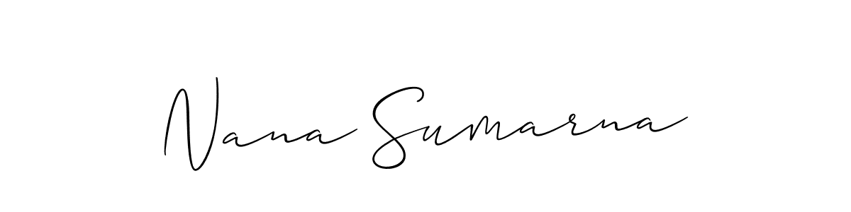 if you are searching for the best signature style for your name Nana Sumarna. so please give up your signature search. here we have designed multiple signature styles  using Allison_Script. Nana Sumarna signature style 2 images and pictures png