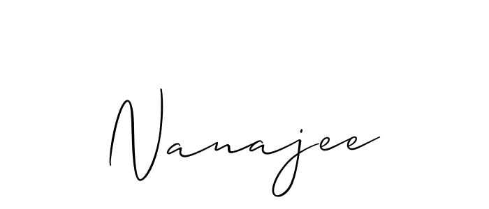 This is the best signature style for the Nanajee name. Also you like these signature font (Allison_Script). Mix name signature. Nanajee signature style 2 images and pictures png