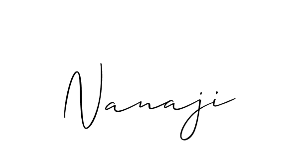 The best way (Allison_Script) to make a short signature is to pick only two or three words in your name. The name Nanaji include a total of six letters. For converting this name. Nanaji signature style 2 images and pictures png