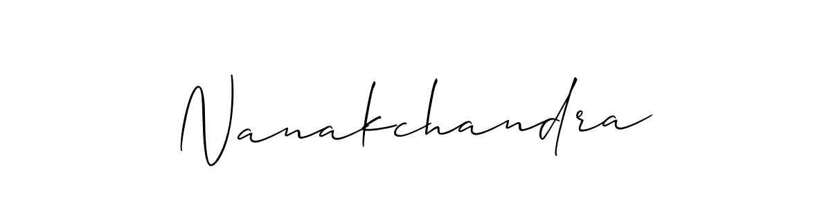 Also we have Nanakchandra name is the best signature style. Create professional handwritten signature collection using Allison_Script autograph style. Nanakchandra signature style 2 images and pictures png