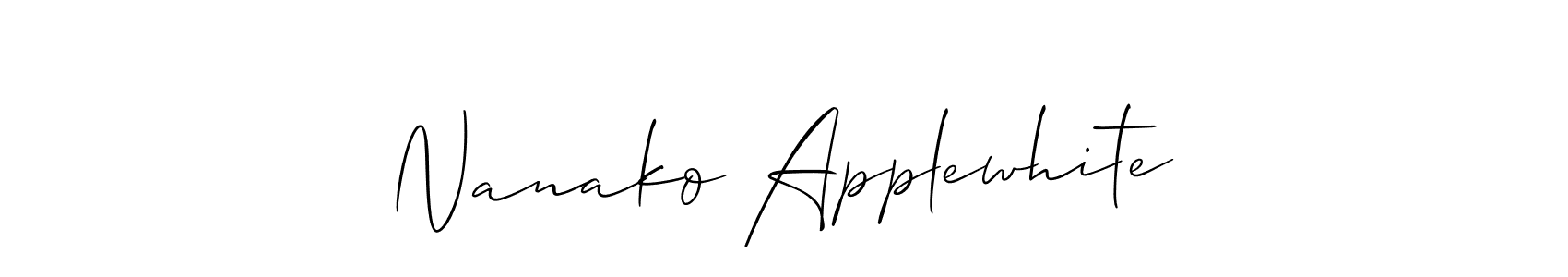 How to Draw Nanako Applewhite signature style? Allison_Script is a latest design signature styles for name Nanako Applewhite. Nanako Applewhite signature style 2 images and pictures png