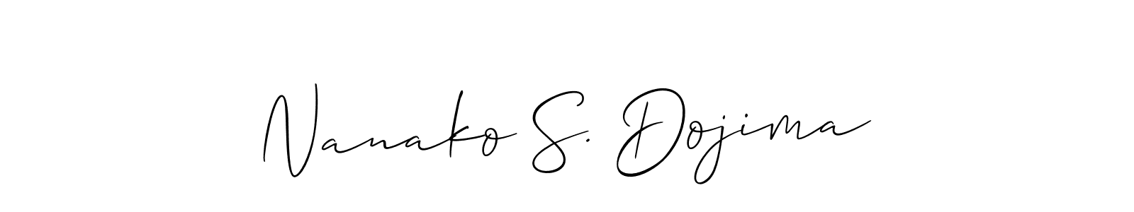 Create a beautiful signature design for name Nanako S. Dojima. With this signature (Allison_Script) fonts, you can make a handwritten signature for free. Nanako S. Dojima signature style 2 images and pictures png