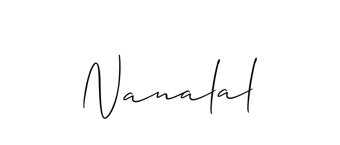 Nanalal stylish signature style. Best Handwritten Sign (Allison_Script) for my name. Handwritten Signature Collection Ideas for my name Nanalal. Nanalal signature style 2 images and pictures png