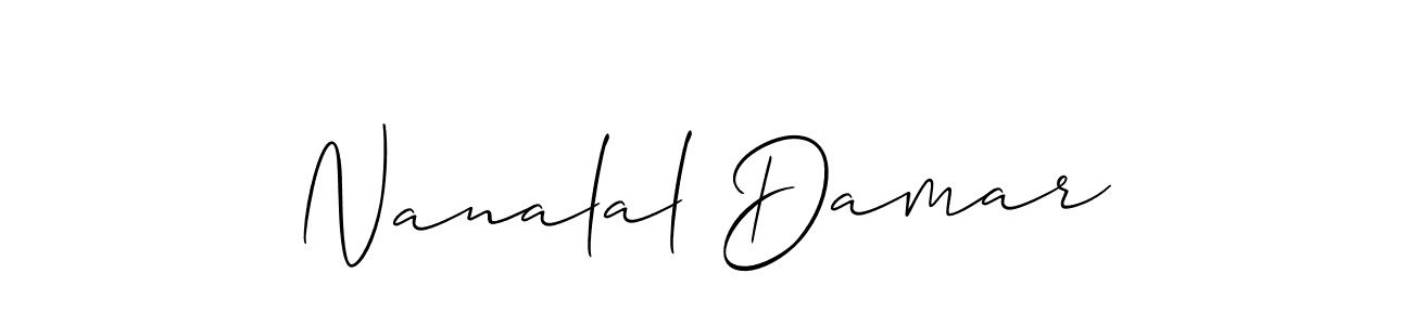 Similarly Allison_Script is the best handwritten signature design. Signature creator online .You can use it as an online autograph creator for name Nanalal Damar. Nanalal Damar signature style 2 images and pictures png