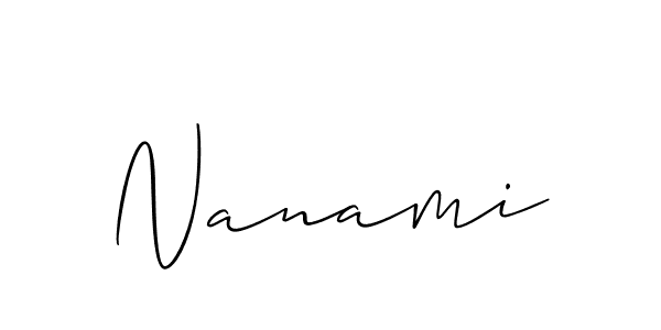 The best way (Allison_Script) to make a short signature is to pick only two or three words in your name. The name Nanami include a total of six letters. For converting this name. Nanami signature style 2 images and pictures png