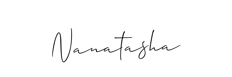 It looks lik you need a new signature style for name Nanatasha. Design unique handwritten (Allison_Script) signature with our free signature maker in just a few clicks. Nanatasha signature style 2 images and pictures png