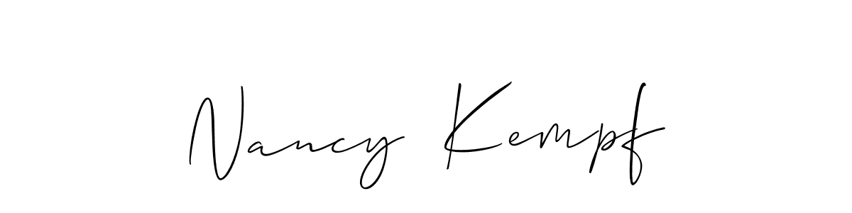 Design your own signature with our free online signature maker. With this signature software, you can create a handwritten (Allison_Script) signature for name Nancy  Kempf. Nancy  Kempf signature style 2 images and pictures png