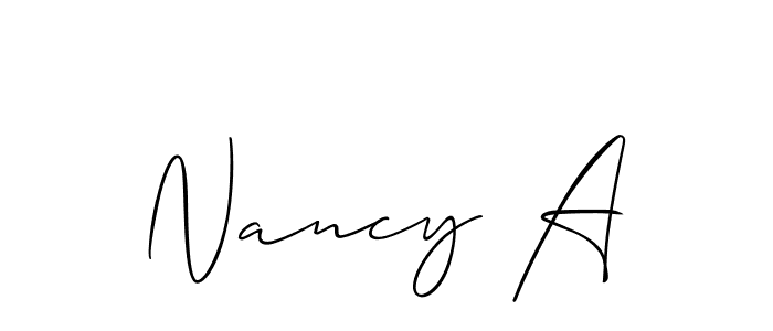Make a short Nancy A signature style. Manage your documents anywhere anytime using Allison_Script. Create and add eSignatures, submit forms, share and send files easily. Nancy A signature style 2 images and pictures png