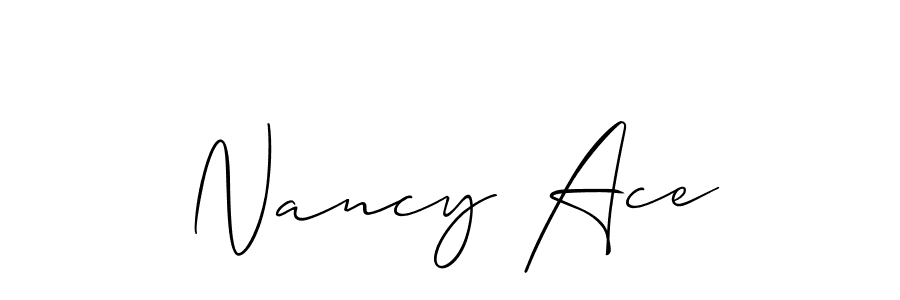 How to make Nancy Ace signature? Allison_Script is a professional autograph style. Create handwritten signature for Nancy Ace name. Nancy Ace signature style 2 images and pictures png