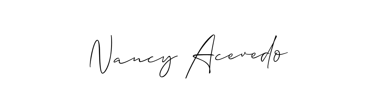 Make a beautiful signature design for name Nancy Acevedo. With this signature (Allison_Script) style, you can create a handwritten signature for free. Nancy Acevedo signature style 2 images and pictures png