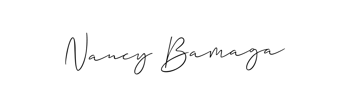 Also You can easily find your signature by using the search form. We will create Nancy Bamaga name handwritten signature images for you free of cost using Allison_Script sign style. Nancy Bamaga signature style 2 images and pictures png