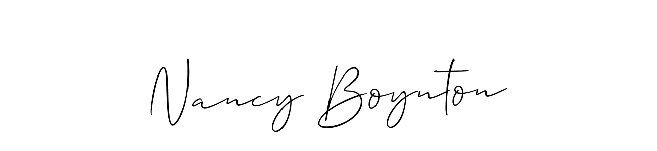 Best and Professional Signature Style for Nancy Boynton. Allison_Script Best Signature Style Collection. Nancy Boynton signature style 2 images and pictures png