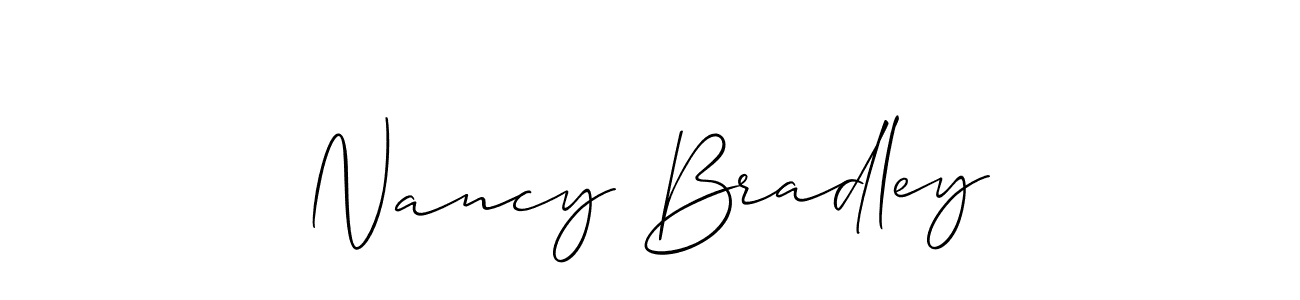 Create a beautiful signature design for name Nancy Bradley. With this signature (Allison_Script) fonts, you can make a handwritten signature for free. Nancy Bradley signature style 2 images and pictures png