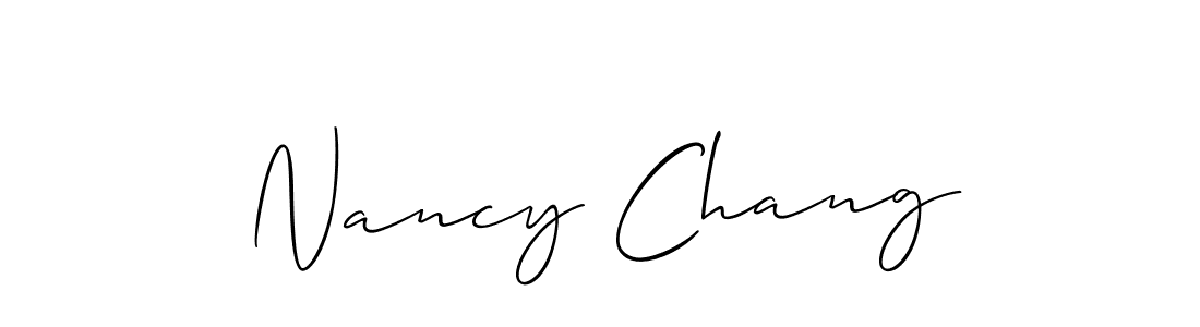 Design your own signature with our free online signature maker. With this signature software, you can create a handwritten (Allison_Script) signature for name Nancy Chang. Nancy Chang signature style 2 images and pictures png