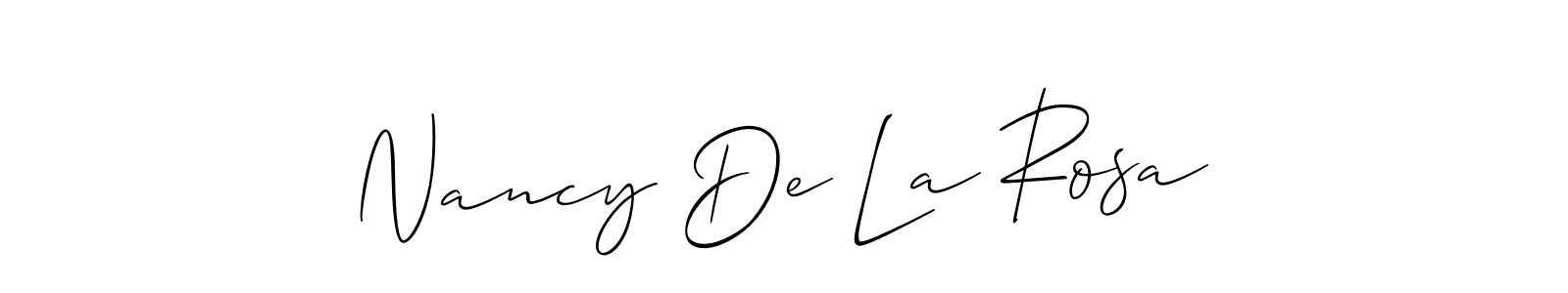 How to make Nancy De La Rosa signature? Allison_Script is a professional autograph style. Create handwritten signature for Nancy De La Rosa name. Nancy De La Rosa signature style 2 images and pictures png