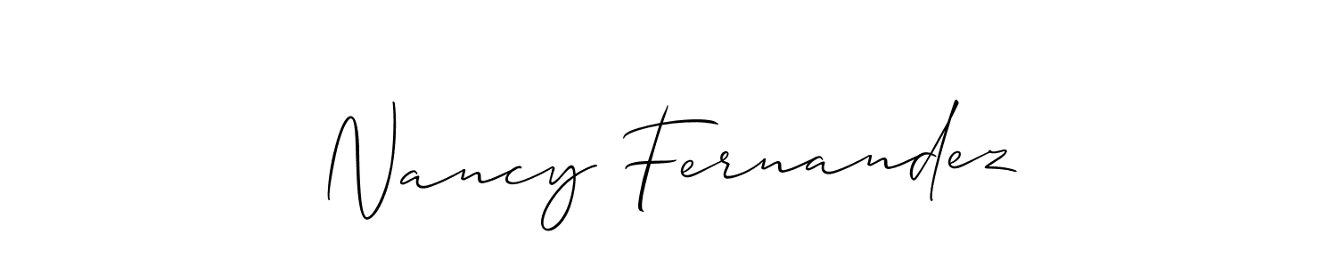 Use a signature maker to create a handwritten signature online. With this signature software, you can design (Allison_Script) your own signature for name Nancy Fernandez. Nancy Fernandez signature style 2 images and pictures png
