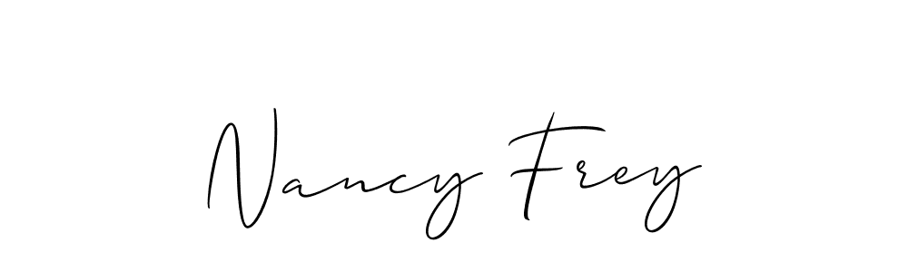 Nancy Frey stylish signature style. Best Handwritten Sign (Allison_Script) for my name. Handwritten Signature Collection Ideas for my name Nancy Frey. Nancy Frey signature style 2 images and pictures png