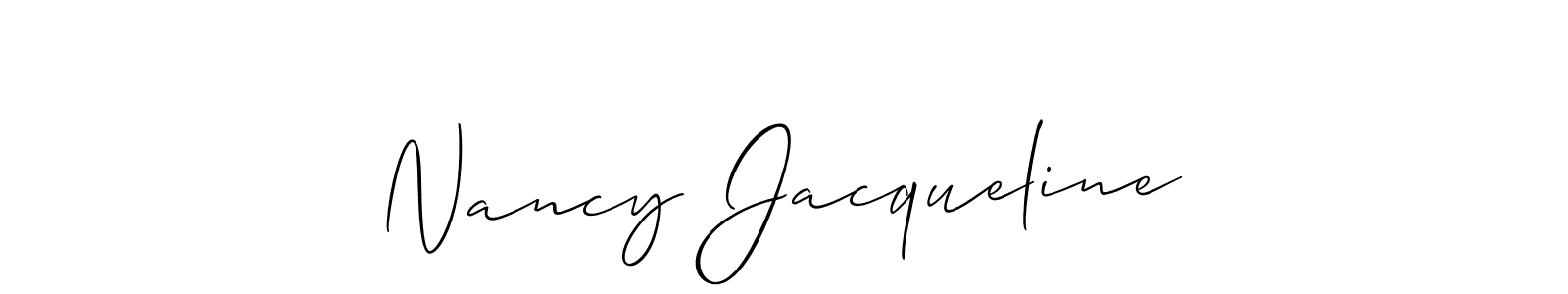 Nancy Jacqueline stylish signature style. Best Handwritten Sign (Allison_Script) for my name. Handwritten Signature Collection Ideas for my name Nancy Jacqueline. Nancy Jacqueline signature style 2 images and pictures png