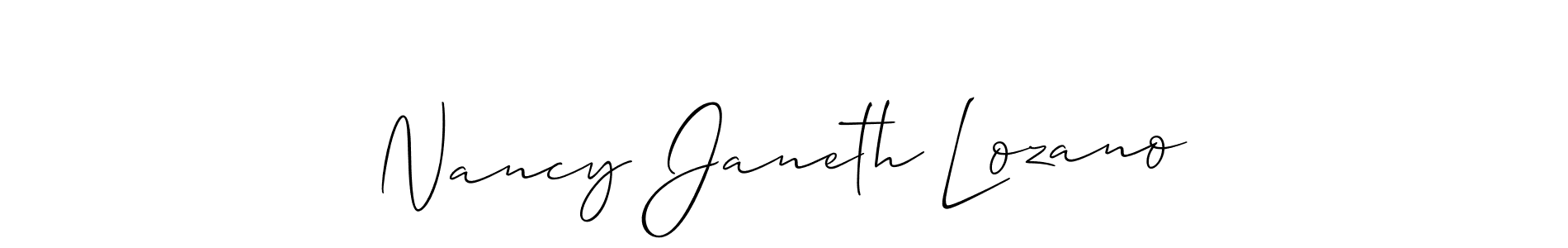 Also You can easily find your signature by using the search form. We will create Nancy Janeth Lozano name handwritten signature images for you free of cost using Allison_Script sign style. Nancy Janeth Lozano signature style 2 images and pictures png