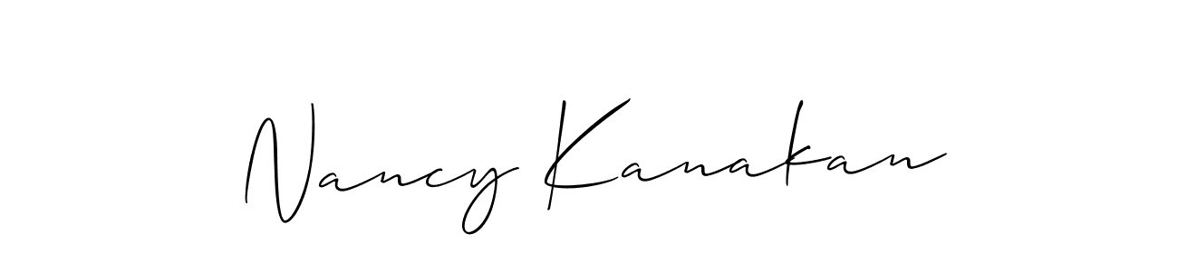 if you are searching for the best signature style for your name Nancy Kanakan. so please give up your signature search. here we have designed multiple signature styles  using Allison_Script. Nancy Kanakan signature style 2 images and pictures png