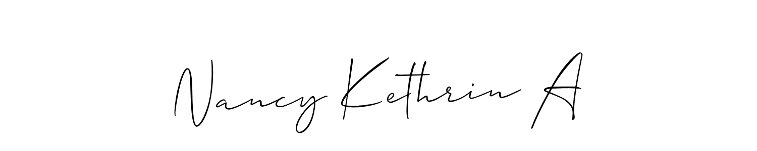 Allison_Script is a professional signature style that is perfect for those who want to add a touch of class to their signature. It is also a great choice for those who want to make their signature more unique. Get Nancy Kethrin A name to fancy signature for free. Nancy Kethrin A signature style 2 images and pictures png