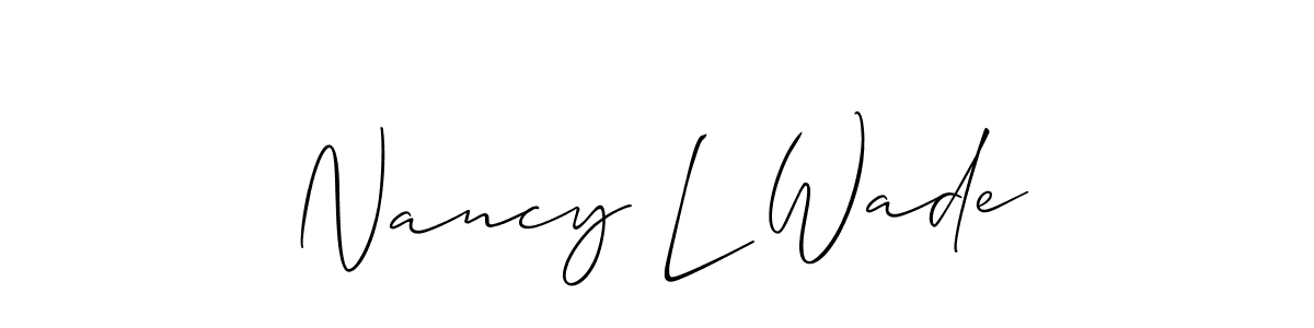 How to Draw Nancy L Wade signature style? Allison_Script is a latest design signature styles for name Nancy L Wade. Nancy L Wade signature style 2 images and pictures png