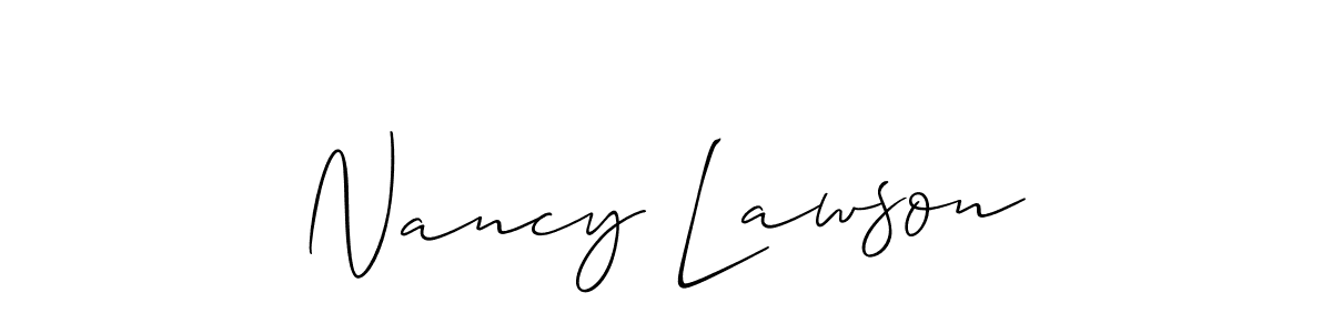 How to make Nancy Lawson signature? Allison_Script is a professional autograph style. Create handwritten signature for Nancy Lawson name. Nancy Lawson signature style 2 images and pictures png