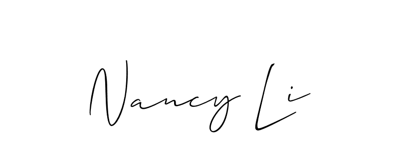 if you are searching for the best signature style for your name Nancy Li. so please give up your signature search. here we have designed multiple signature styles  using Allison_Script. Nancy Li signature style 2 images and pictures png