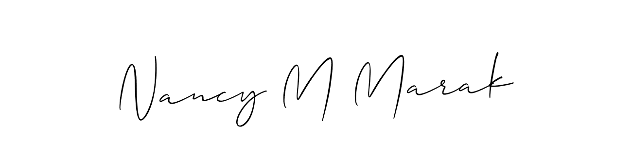 Also we have Nancy M Marak name is the best signature style. Create professional handwritten signature collection using Allison_Script autograph style. Nancy M Marak signature style 2 images and pictures png