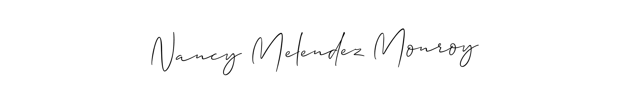 Create a beautiful signature design for name Nancy Melendez Monroy. With this signature (Allison_Script) fonts, you can make a handwritten signature for free. Nancy Melendez Monroy signature style 2 images and pictures png