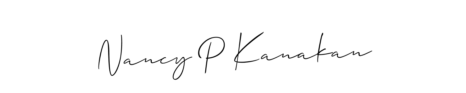 See photos of Nancy P Kanakan official signature by Spectra . Check more albums & portfolios. Read reviews & check more about Allison_Script font. Nancy P Kanakan signature style 2 images and pictures png