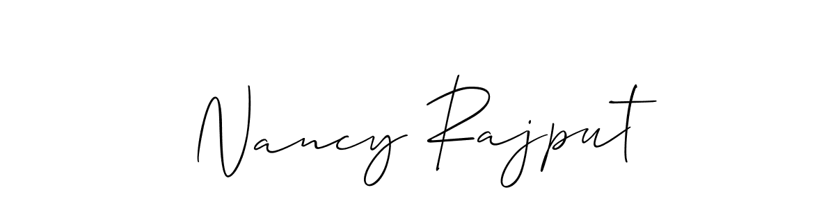 It looks lik you need a new signature style for name Nancy Rajput. Design unique handwritten (Allison_Script) signature with our free signature maker in just a few clicks. Nancy Rajput signature style 2 images and pictures png