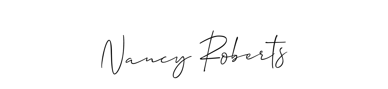 Nancy Roberts stylish signature style. Best Handwritten Sign (Allison_Script) for my name. Handwritten Signature Collection Ideas for my name Nancy Roberts. Nancy Roberts signature style 2 images and pictures png