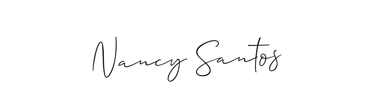 Use a signature maker to create a handwritten signature online. With this signature software, you can design (Allison_Script) your own signature for name Nancy Santos. Nancy Santos signature style 2 images and pictures png