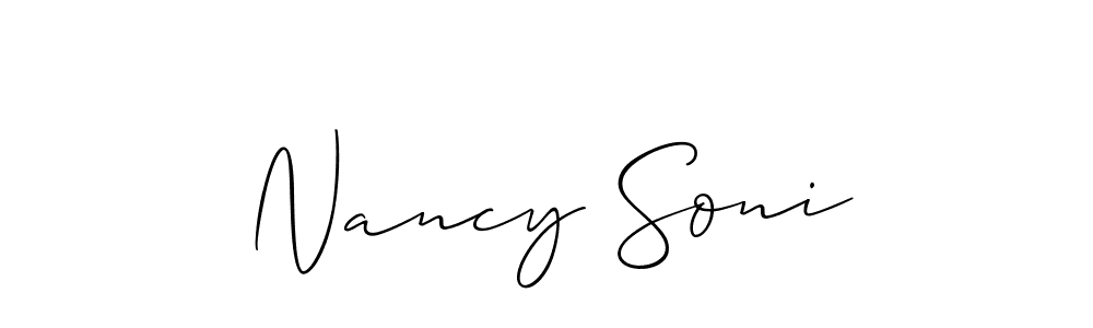 How to Draw Nancy Soni signature style? Allison_Script is a latest design signature styles for name Nancy Soni. Nancy Soni signature style 2 images and pictures png