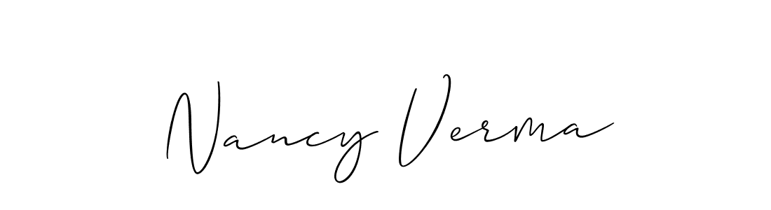 Also You can easily find your signature by using the search form. We will create Nancy Verma name handwritten signature images for you free of cost using Allison_Script sign style. Nancy Verma signature style 2 images and pictures png