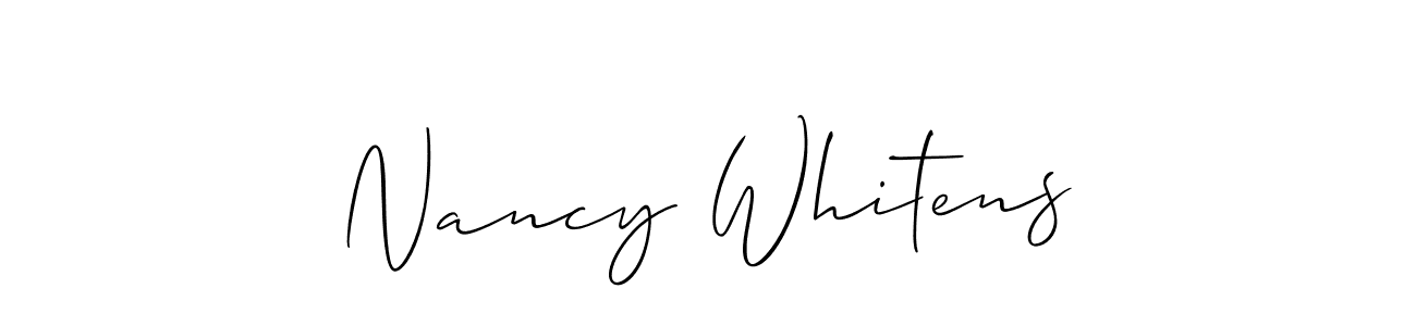 Make a beautiful signature design for name Nancy Whitens. With this signature (Allison_Script) style, you can create a handwritten signature for free. Nancy Whitens signature style 2 images and pictures png