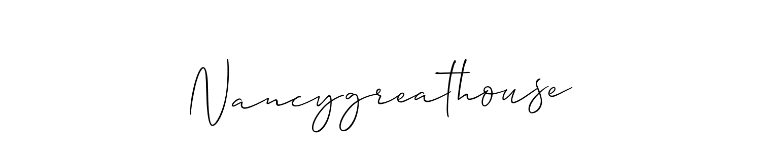 Similarly Allison_Script is the best handwritten signature design. Signature creator online .You can use it as an online autograph creator for name Nancygreathouse. Nancygreathouse signature style 2 images and pictures png