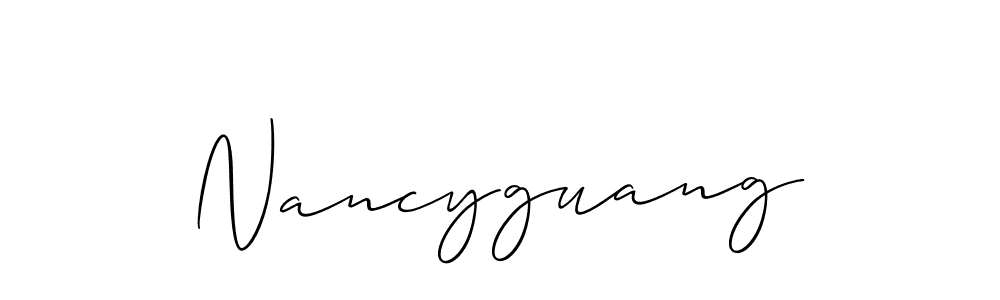 How to Draw Nancyguang signature style? Allison_Script is a latest design signature styles for name Nancyguang. Nancyguang signature style 2 images and pictures png